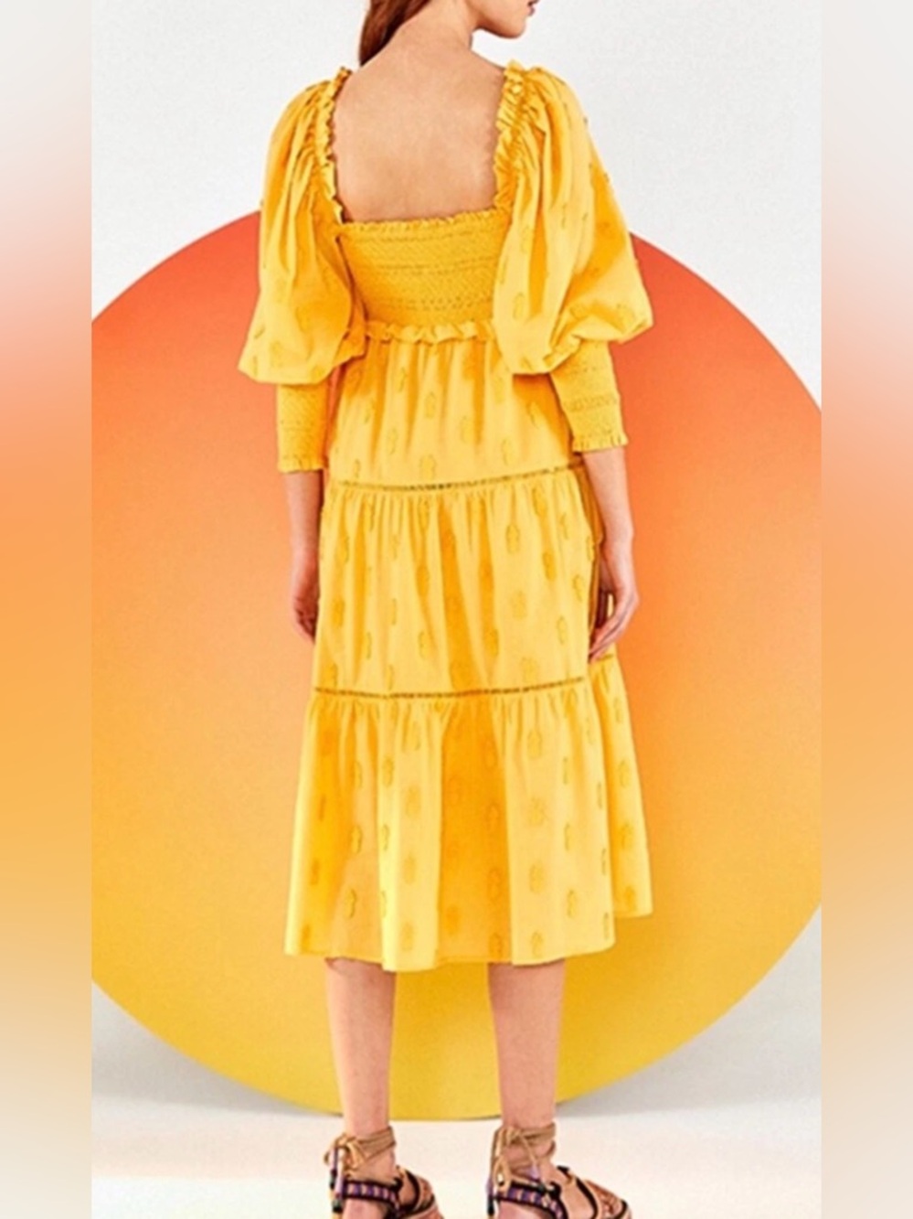 Farm Rio 3D Pineapple Midi Dress – Yellow - Picture 3 of 10